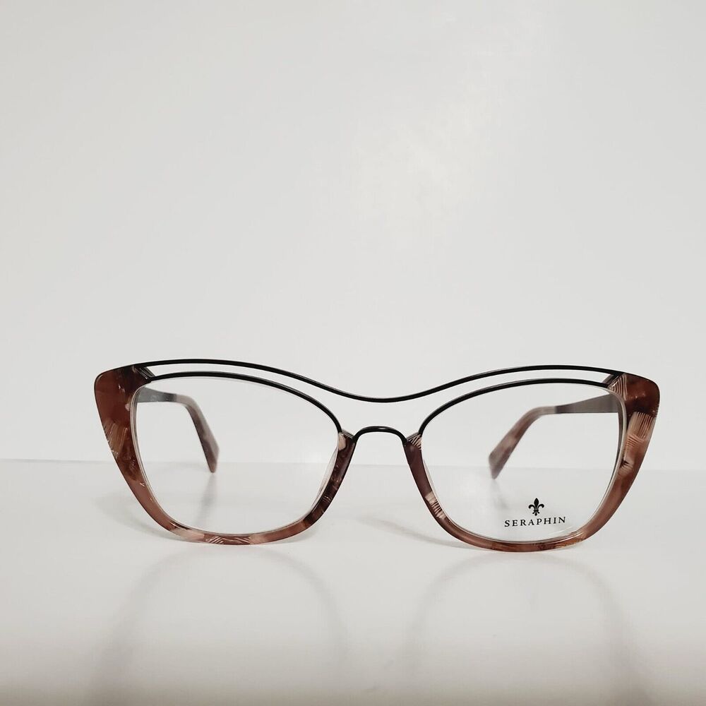 Womens Seraphin Avalon Designer Cat Eyeglasses Frames 51-19-140 Handmade Japan